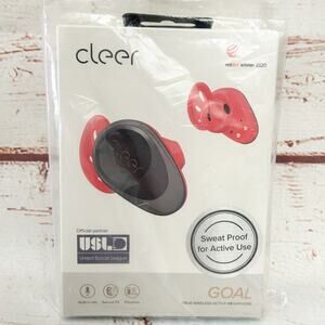 CLEER Goal True Wireless Active Headphones Red/Black